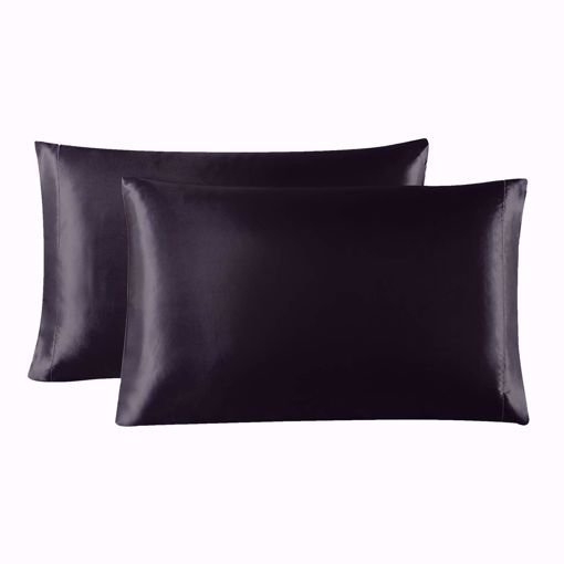 Picture of 1 Satin Pillow Cover Black