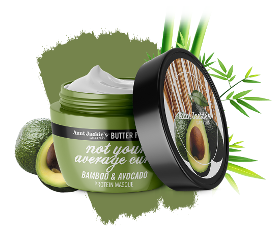 Image sur Aunt Jackie's NOT YOUR MOYEN CURL - Masque de protéines de bambou et d'avocat 8oz