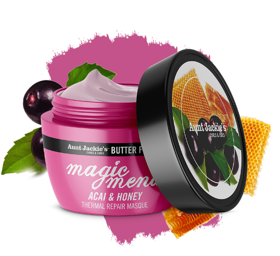 Image sur Aunt Jackie's MAGIC MEND - Masque de réparation thermique Acai & Honey 8oz