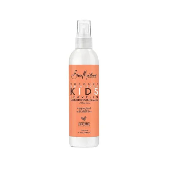 Image sur Shea Moisture Lait revitalisant sans rinçage pour enfants à la noix de coco et à l'hibiscus 8 oz