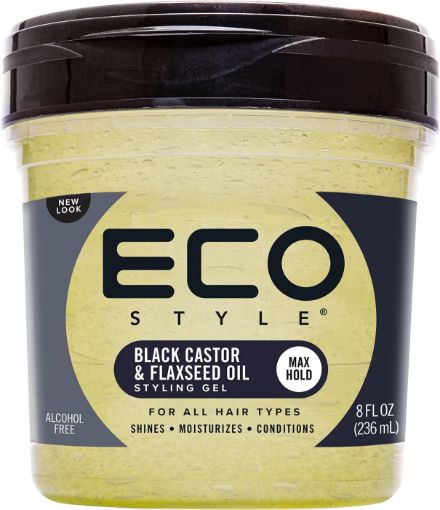 Image sur Eco gel black castor & flaxseed gel 8oz